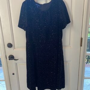 Black sequin & velour cocktail dress